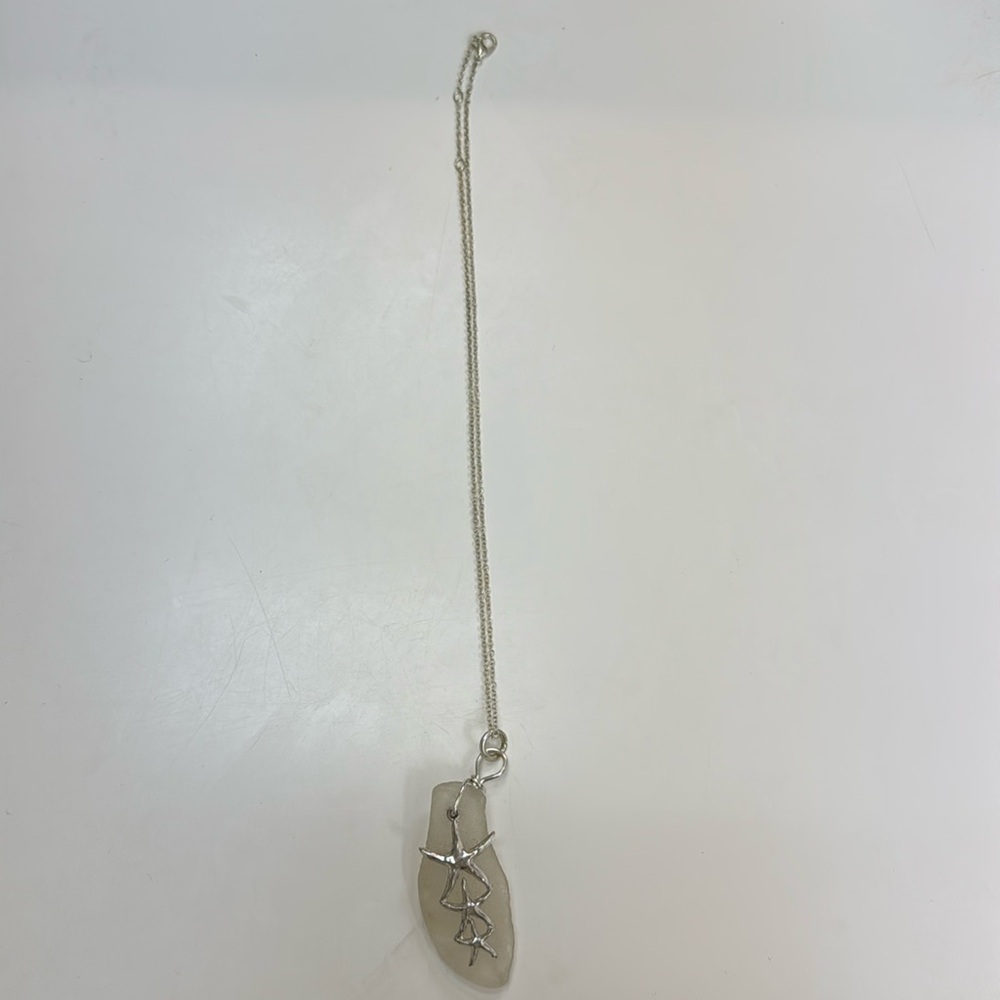 Necklace with Sea Glass Pendant & Starfishh